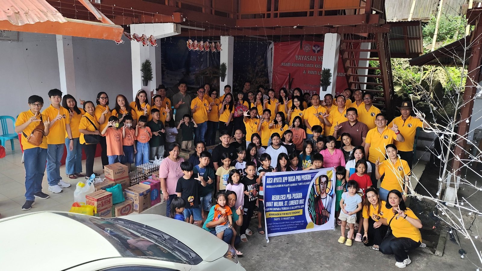 Masa Prapaskah, Umat WR St. Lorenzo Ruiz GPI Rekoleksi dan Berbagi Kasih di Panti Asuhan
