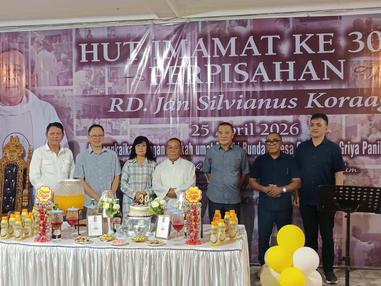 Rayaan HUT ke-30 Imamat, Pastor Jan Koraag Berpisah dengan Umat Paroki GPI